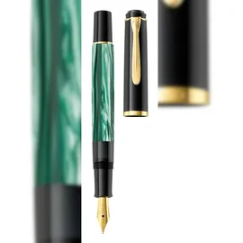 Pelikan Classic M200 Kolbenfüller grün-marmoriert/gold M (mittel), 1 St.