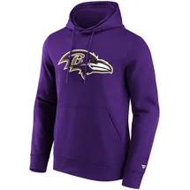 Fanatics Kapuzenpullover FANATICS "Fanatics Hoodie Baltimore Ravens Primary Logo Graphic", Damen, Gr. XXL, lila, 80% Baumwolle, 20% Polyester, Pullover Kapuzenpullover