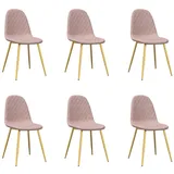 vidaXL Esszimmerstühle 6 Stk. Rosa Samt