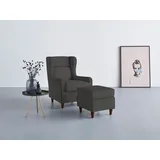 INOSIGN Ohrensessel »Rhada«, mit farblich abgesetztem Keder, B/T/H: 73/85/99 cm