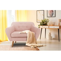andas Sessel Renne, mit Heftung im Rücken skandinavischem Stil Struktur fein, frei Raum stellbar, B/H/T: 88 cm x 78 73 rosa Polstersessel Wohnzimmer
