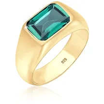 Elli PREMIUM Ring Siegelring Edelstein Trend Statement 925 Silber