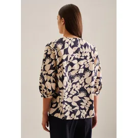 Seidensticker Bluse 'Schwarze Rose' - Beige,Dunkelblau - XS