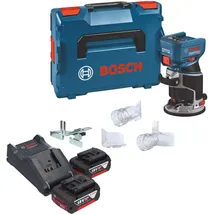 Bosch GKF 18V-8 Akku Kantenfräse 18 V 8,0 mm + 2x Akku 5,0 Ah + Ladegerät + L-Boxx
