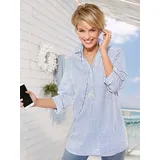 Sieh an! Klassische Bluse Langarm Blau 40
