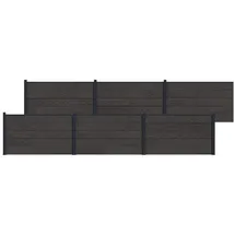vidaXL Zaunlatte 6 x 180 cm Schwarz/Aluminium