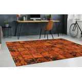 calo-deluxe »Rankel 205 Lederteppich« rechteckig 5 mm Höhe farbige Patchwork Unikate, echtes Rinderfell, Wohnzimmer