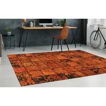 calo-deluxe »Rankel 205 Lederteppich« rechteckig 5 mm Höhe farbige Patchwork Unikate, echtes Rinderfell, Wohnzimmer