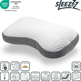 sleezzz Premium Viskoelastik Kontur Kissen 36 x 60 cm Weiß
