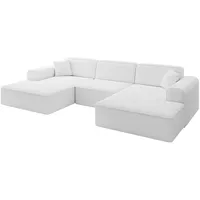 altdecor Wohnlandschaft IREA-U1-v3 - 301x165x77 cm Weiß