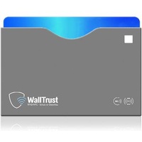 WallTrust RFID- / NFC-Schutz vor Datenklau WallTrust RFID Schutzhülle – Ausleseschutz für Kreditkarten aus Papier, Oben offen, grau, 10x