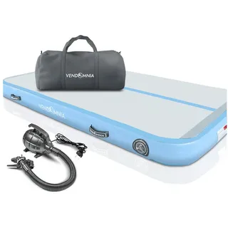 VENDOMNIA Turnmatte AIR Tracking TRACK Matte (aufblasbar, Tumbling Matte 10 cm - 20 cm hoch, mit elektrischer Pumpe, Farbwahl, Größe: 1 2 3 4 m Tumblingmatte, Gymnastikmatte, Turnmatte, Trainingsmatte, Fitnessmatte), inkl. Reparatursatz 200x100x20cm