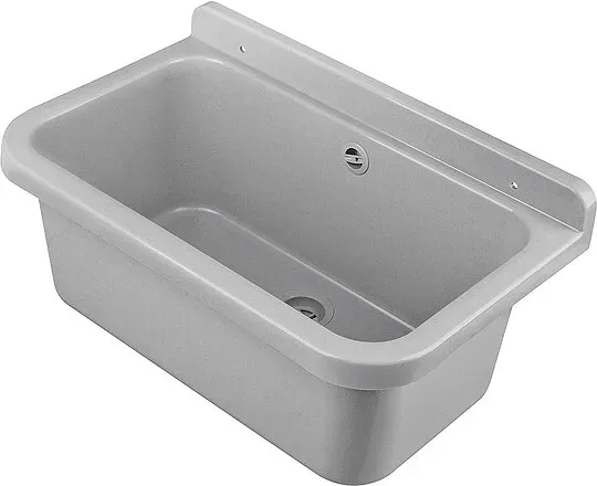 Kunststoff-Ausgussbecken grau, 550 x 340 x 210 mm