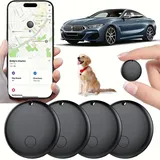 Mini GPS Tracker Ohne Monatliche Kosten & ABO, Kompatibel mit Apple Find My (iOS), für GPS Tracker Kinder Fahrrad、Schlüsselfinder and Hund Katze Koffer Tracker-4er Pack