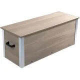 Dobar WPC Auflagenbox 115 cm x 42,8 cm x 47,2 cm Silbergrau