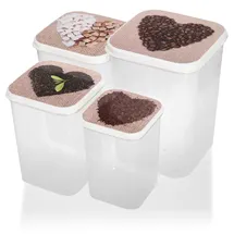 COM-FOUR Vorratsdosen Set bronze 4-teilig 1,3 l