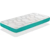 xaluca Babymatratze 70x140 Milu Vert Höhe 14 Cm - Kindermatratze - Perforierter Und Atmungsaktiver Schaumstoffkern -dormalit