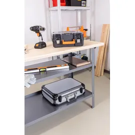 Trendline Werkbank Holz 120 x 60 x 85 cm grau