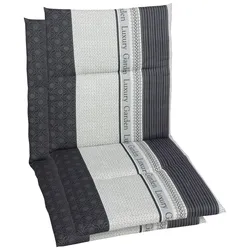 Sesselauflage GO-DE "Amalfi", grau, B:48cm H:4cm T:108cm, Polyester, Baumwolle, Polyurethan, Polsterauflagen, 108x48 cm