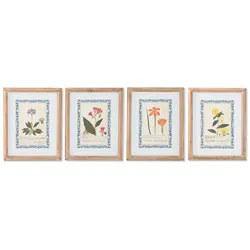 Bild Home ESPRIT Shabby Chic Botanische Pflanzen 40 x 2,5 x 50 cm (4 Stück)