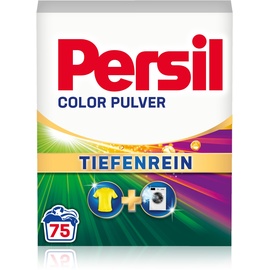 Persil Color Pulver Tiefenrein Waschmittel (75 Waschladungen), Colorwaschmittel für reine Wäsche und hygienische Frische für die Maschine, effektiv von 20 °C bis 60 °C