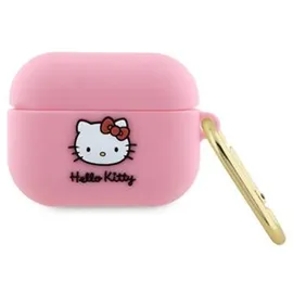 HELLO KITTY Hkap3dkhsp AirPods Pro Hülle, Pink/rosa, Silikon, 3d-katzenkopf