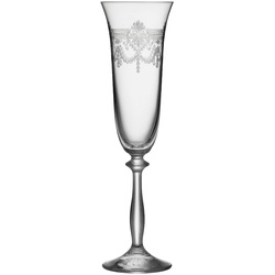 6er Set BOHEMIA Cristal Sektglas Rosalie 190 ml Kristall, Kristalloptik Transparent Klar