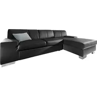 DOMO collection Ecksofa »Star, zeitlose Formensprache, elegante Optik, Breite 248cm, L-Form« wahlweise mit Bettfunktion schwarz