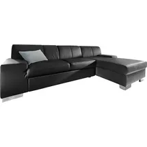 DOMO collection Ecksofa »Star, zeitlose Formensprache, elegante Optik, Breite 248cm, L-Form« wahlweise mit Bettfunktion schwarz