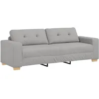 vidaXL 3-Sitzer-Sofa Wolkengrau Stoff