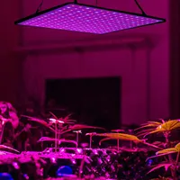 Junerain Grow Lampe pflanzenlampe LED vollspektrum 225 LED 45W 5000K/3000K/660NM Pflanzenleuchte Hängend Pflanzenlicht Anzucht Wachstumslampe LED Grow Light für Zimmerpflanzen