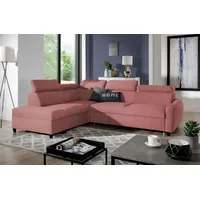 Ecksofa Schlafsofa Sofa ANTON in Stoff Esito Rosa Ottomane Links