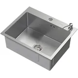 ML-Design Spülbecken 55 x 45 x 20 cm Silber