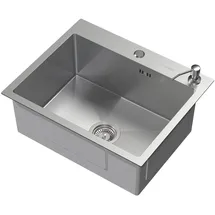 ML-Design Spülbecken 55 x 45 x 20 cm Silber