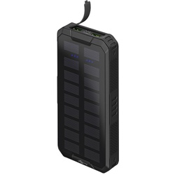 Goobay Outdoor Schnelllade-Powerbank mit Solar 20.000 mAh (USB-CTM PD, QC 3.0) - Robuste Allround-Stromversorgung für den Outdoor-Einsatz