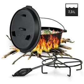 Klarstein Dutch Oven 36 cm Gusseisen schwarz