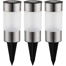GLOBO Solar Edelstahl Wegeleuchten Im 3er Set Led Außenbeleuchtung