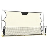 vidaXL Fußball-Rebounder Schwarz und Gelb 183x85x120 cm Polyester