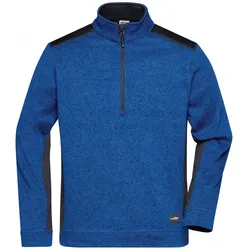 Strick Fleece Jacke "JN864" - XL - royal-melange/navy