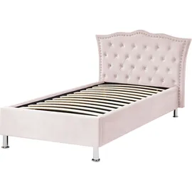 Beliani Metz 90 x 200 cm Pastellrosa
