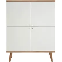 Home Affaire Highboard Merle 107 x 134 x 40 cm Eiche Riviera / Weiß matt
