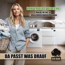 BigDean Wäscheständer 200 ausziehbar 20 m Weiß