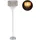 Relaxdays Stehlampe Organza Kristall 151,5 cm grau/silber