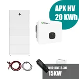 Growatt Komplettset MID 15KTL3-XH 15kW Hybridwechselrichter 3-phasig & APX 20.0P Solarspeicher 20kWh