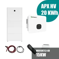 Growatt Komplettset MID 15KTL3-XH 15kW Hybridwechselrichter 3-phasig & APX 20.0P Solarspeicher 20kWh