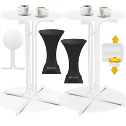 KESSER® Gastro Stehtisch klappbar - Gastronomie Bistrotisch rund - Wetterbeständiger Klapptisch Gartentisch - Runder Partytisch - Hitzebeständig - Stabil und sicher