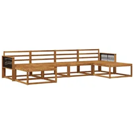 vidaXL Outdoor-Sofagarnitur 6-tlg. Natur Massivholz Akazie