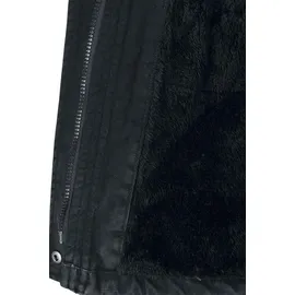 Black Premium by EMP Damen dunkelgraue Winterjacke mit kuschelig warmen Teddyfell XXL - XXL