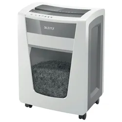 Leitz IQ Office Pro Aktenvernichter, Mikroschnitt, Sicherheitsstufe P5, 17-15 Blatt Kapazität (70-80 g/m2), 30 Liter Behälter, Schredder, Weiß
