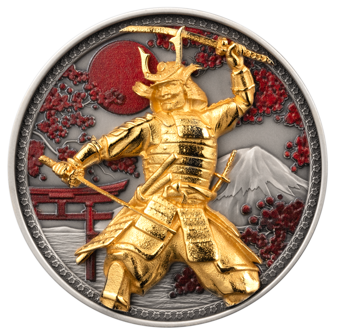 Die 5 Unzen Silbermünze "Samurai"